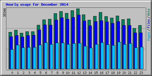 Hourly usage for December 2014