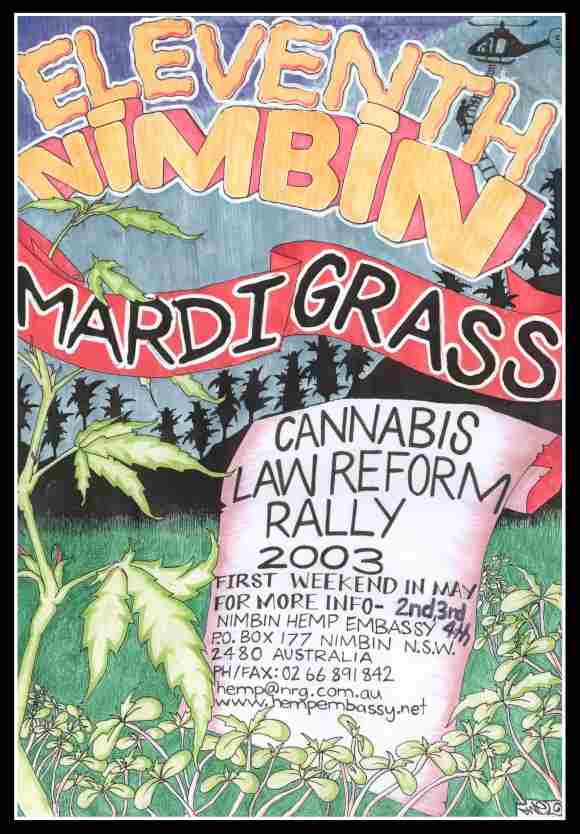 March Poster for Nimbin, Australia