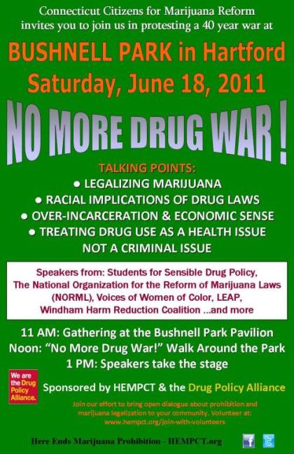 JOIN - Connecticut Citizens for Marijuana Reform (CCMR) on June 18th at 11:00 am in Hartford