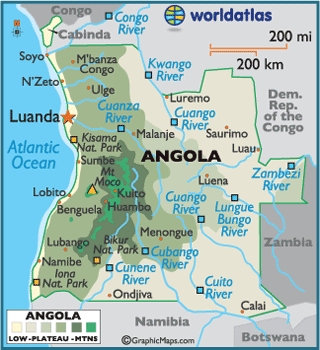 Map of Angola