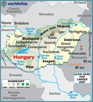 Map of Hungary