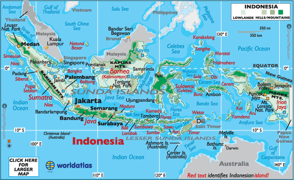 Map of Indonesia