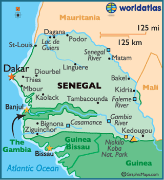 Map of Senegal