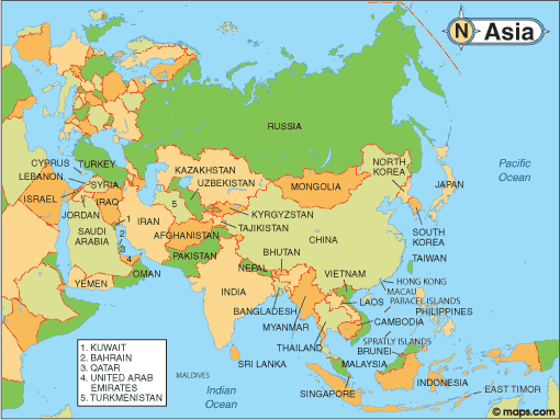 Map of Asia