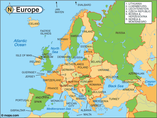 Map of Europe