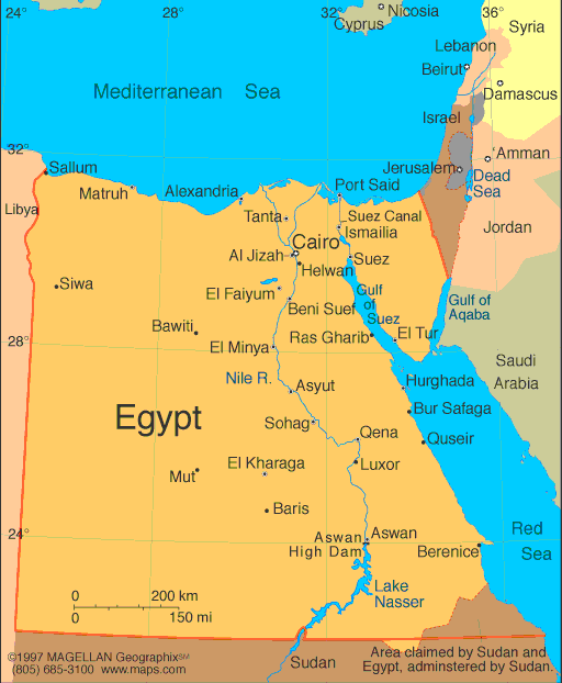 Map of Egypt