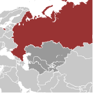 Map of location of Russia